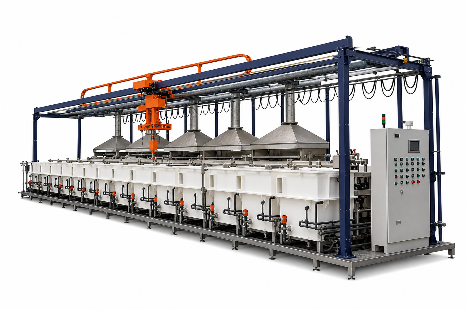 Fully automatic plating plant