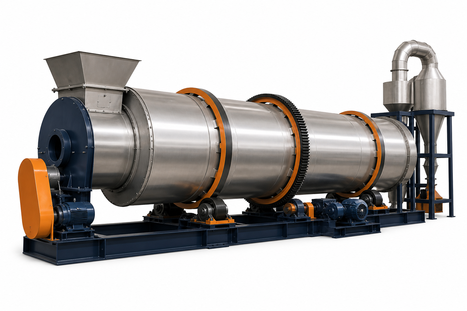 Rotary sand dryer